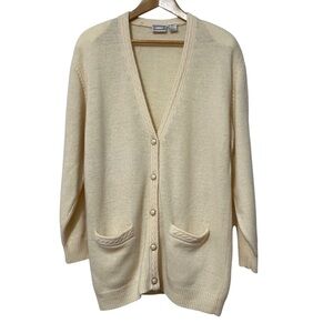 Hasting & Smith Lambswool Angora Rabbit Hair Vintage Cardigan Sweater Womens L